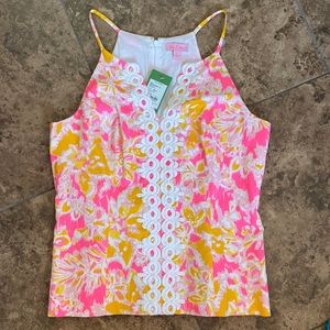 Sz 12 Lilly Pulitzer magnolia top. NWT.